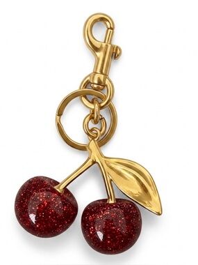 ⭐️Gold and Red Cherry Keychain